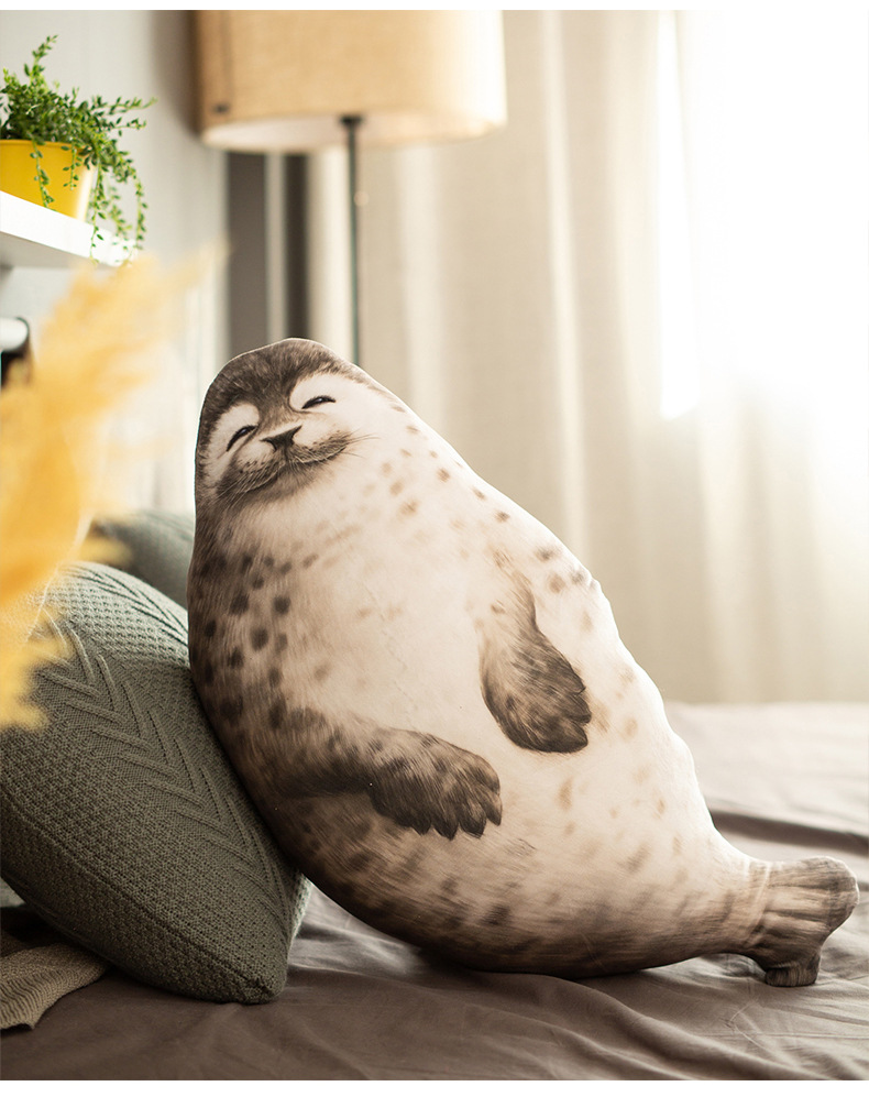 Picture of Japan Osaka Simulation Seal Doll Pillow Aquarium Popular Soft Pillow Aquarium Plush Toy