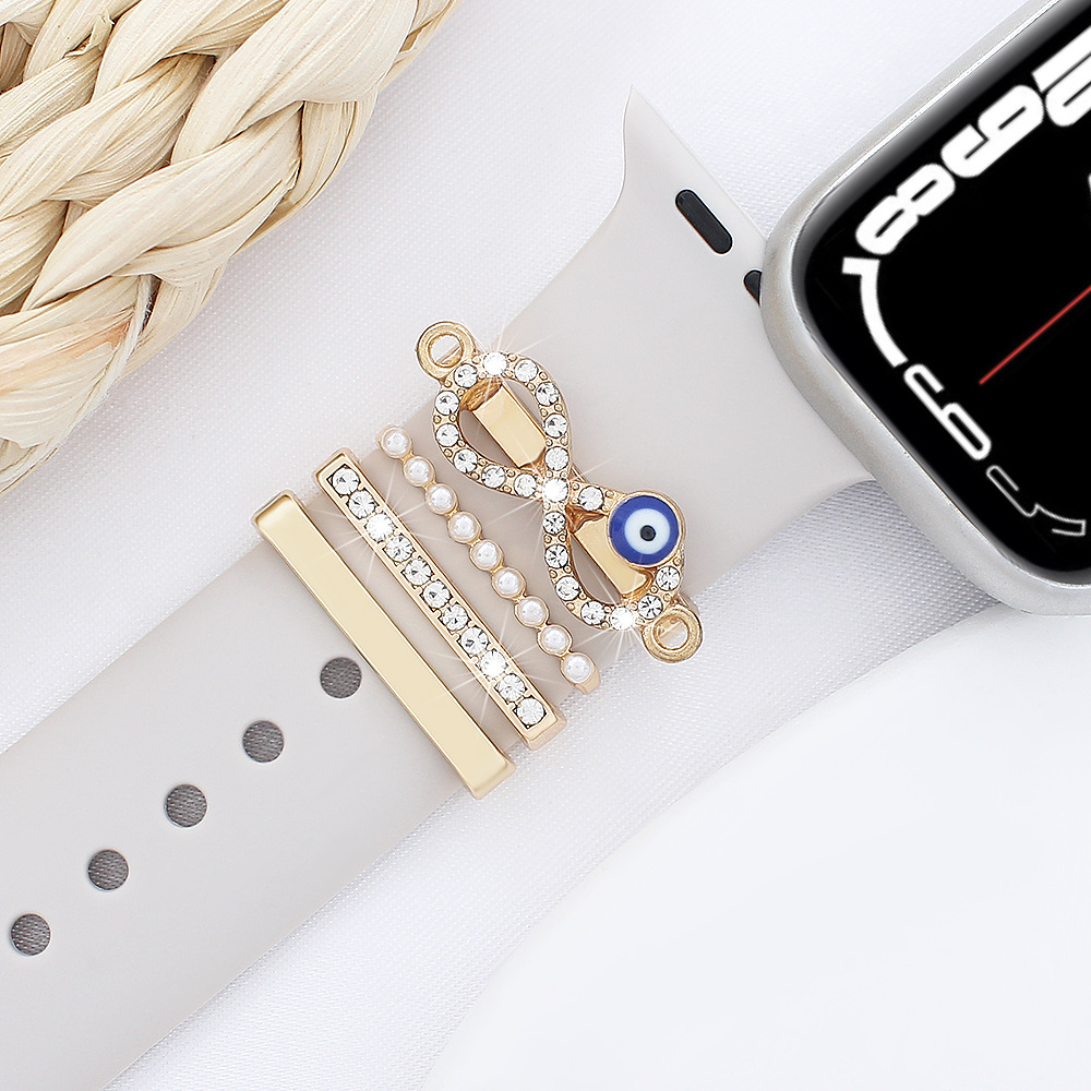 Picture of Suitable for Apple Watch Strap Decorative Ring Apple Watch Watch Universal Silicone Strap Devil's Eye Decoration