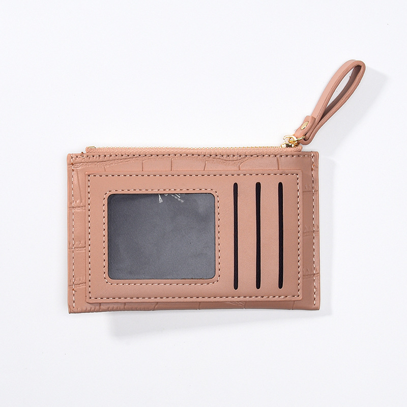Picture of New Style Simple Short Women's Coin Purse Zipper Coin Bag Mini Ultra-thin Multi-card Handheld Fashion Card Bag Trendy