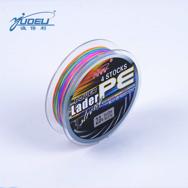 Picture of Yodali 1 meter color pe multicolored 4-braided Hercules 100 meter anti-bite PE braided fishing line micro-lead raft fishing line