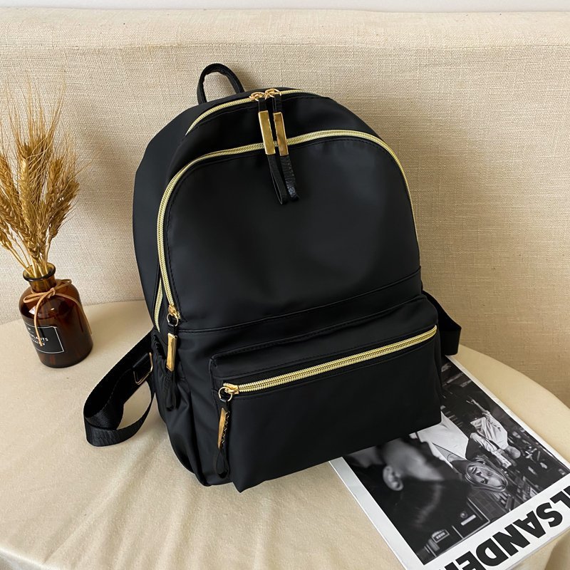 Large Double Mouth Large Capacity Backpack Women's Outdoor Leisure Multi-use College Style Backpack Nylon Cloth Women's Bag