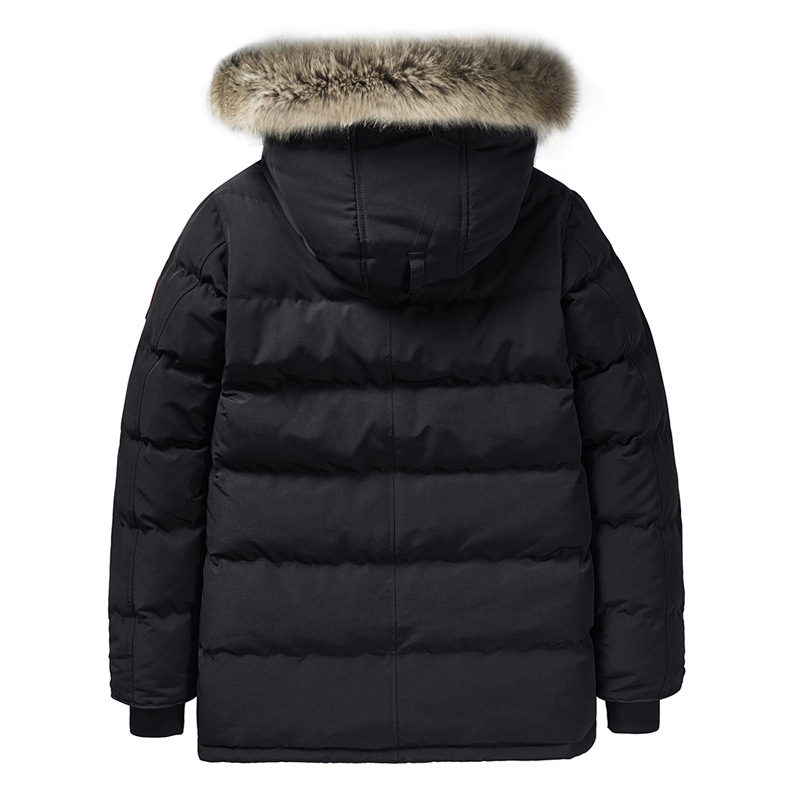 Picture of Men's Youth Winter Fashion Coat Outdoor Casual Warm Loose Cotton-padded Coat Plus Size Hooded Cotton-padded Coat
