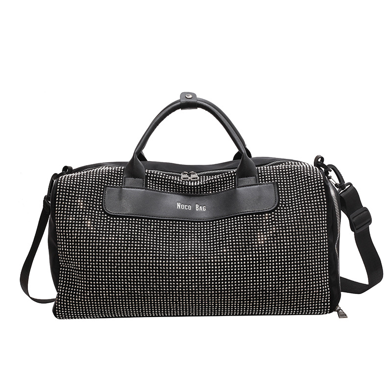 Picture of Travel Bag 2023 Women's short-distance yoga sports fitness bag independent shoe warehouse Diamond-embedded business trip boarding portable luggage bag