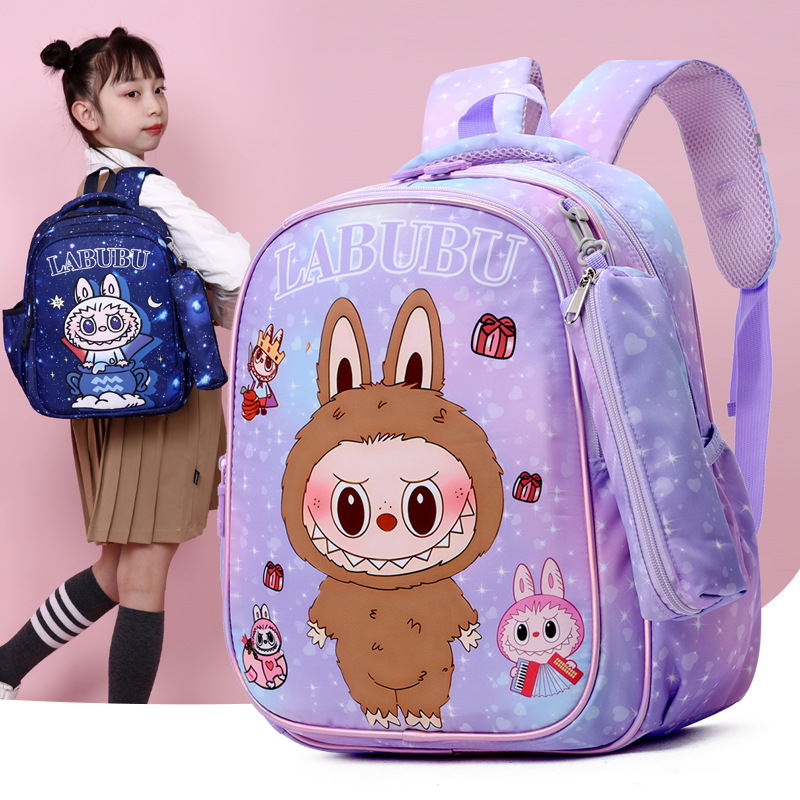 Picture of Cross-Border New Labu Student Schoolbag Cartoon Backpack K-Style Large Capacity Bubble Mart Kidsren's Backpack