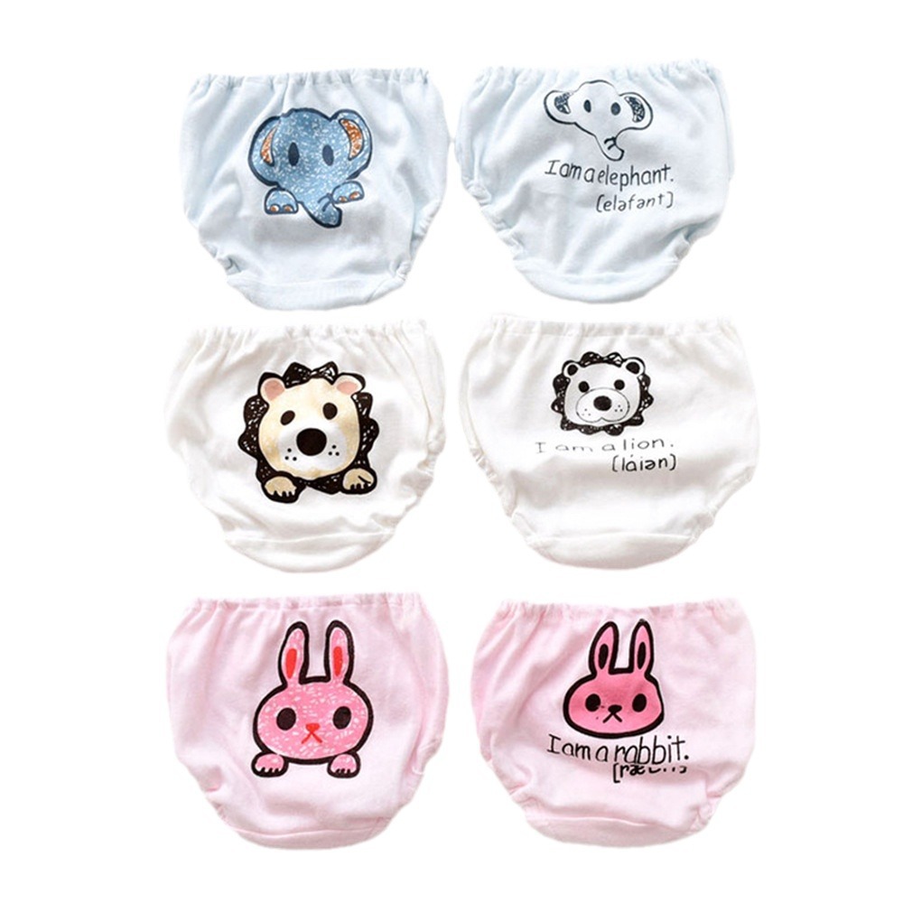Picture of Japanese boys and girls 100 cotton triangle shorts baby bread cartoon loose children's underwear 4 Pack wholesale