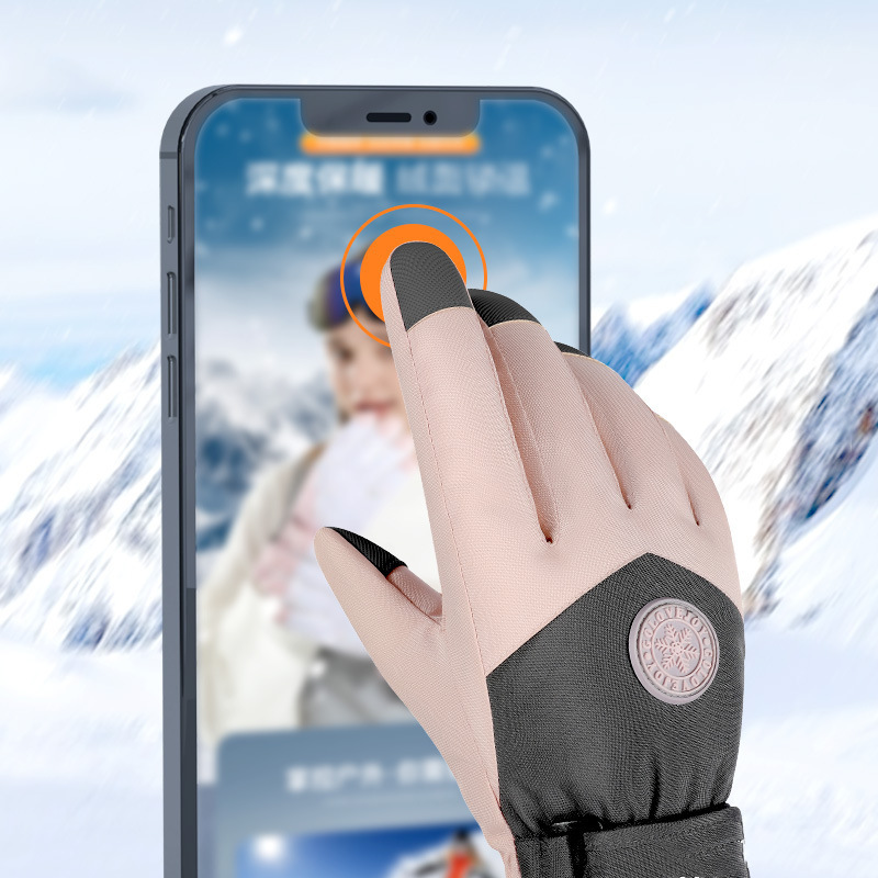 Picture of Winter Ski Gloves for Men and Women Couple Riding Sports fleece-lined Thickened Warm Windproof Waterproof Riding Cold-proof Gloves