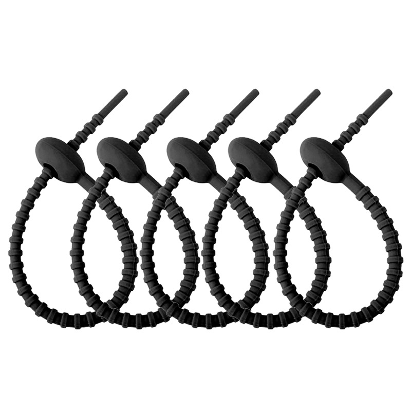 Picture of 180mm color silicone cable tie jewelry pendant stationery multifunctional lanyard data cable storage finishing winder