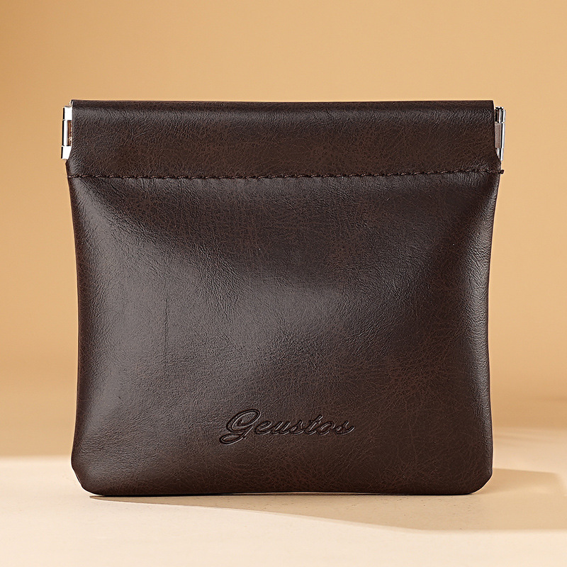 Picture of shrapnel cosmetic bag solid color portable mouth red envelope storage bag small portable mini bag small bag automatic closing
