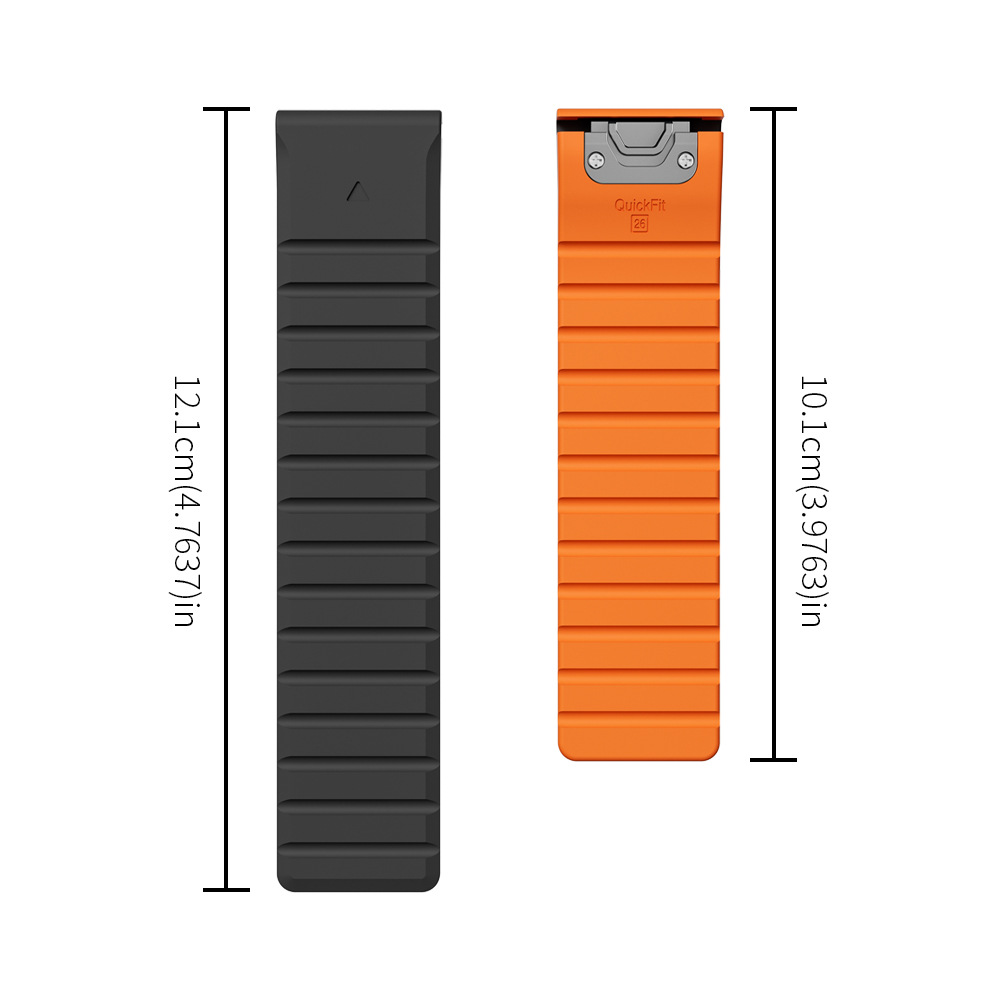 Picture of Suitable for Jiaming two-color silicone magnetic strap two-section 22MM26mm magnetic back ring contrast color watch strap wholesale