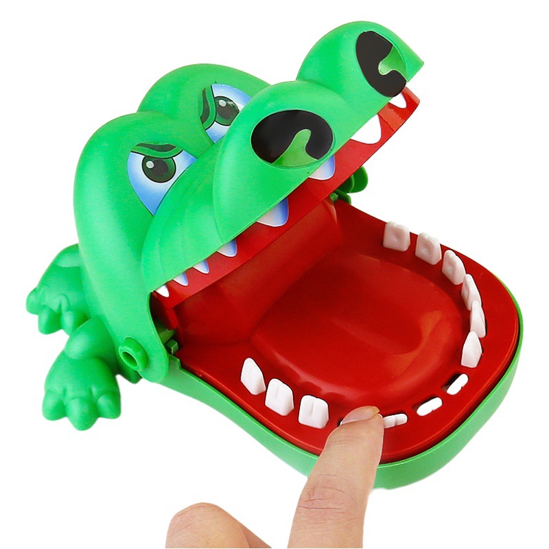 Children's Toy Man Props Large Crocodile Biting Finger Toy Shark Tooth Extraction Parent-Child Game Evil Dog Biting Hand Toy