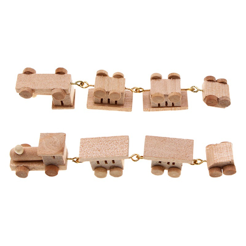 Dollhouse doll house toy shooting props pocket accessories miniature scene mini wooden train