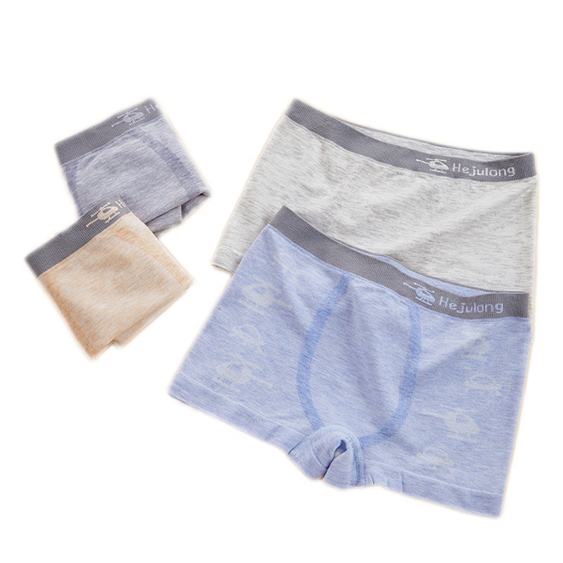 Children's Underwear Male Modal Baby Underwear Boys' Underwear Flat Corner 8 to 10 Years Old Middle and Big Children 9 to 12 Years Old No Traceless