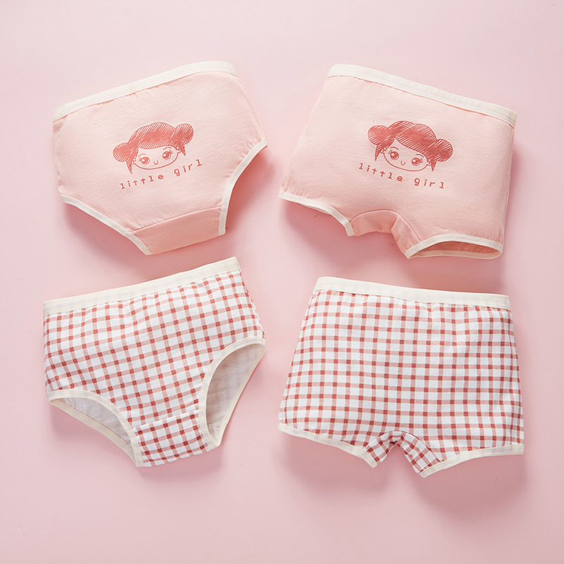 Picture of Children's underwear girls' fine shuttle cotton children's underwear boxers Primary School Baby children's underwear summer
