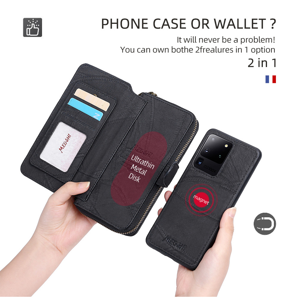 Picture of For Samsung S23ultra card phone case s21FE wallet leather case note20 flip phone protective case