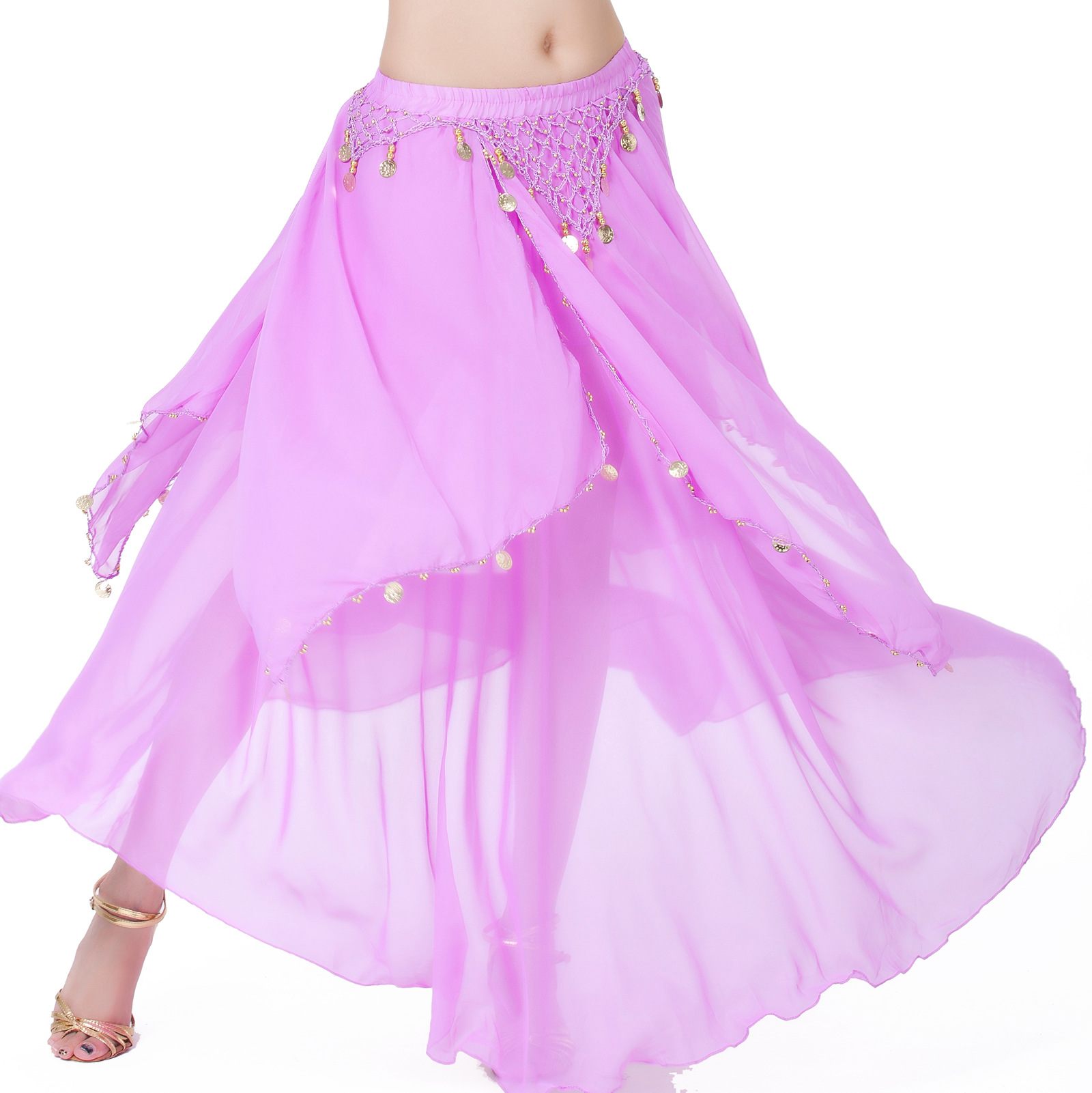Picture of Less cloth chiffon long gauze skirt selection quality affordable belly dance skirt source factory primary supply