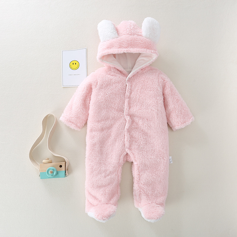 Picture of Factory Direct Supply Newborn Baby Short-sleeved Body Clothes Baby Outfit Winter Thickened Warm Climbing Clothes