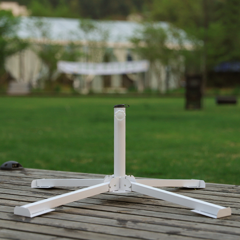 Picture of Outdoor Beach Sun Umbrella Advertising Umbrella Floor Seat Four-Legged Tripod Bracket Foldable/Portable Umbrella Stand Cross Umbrella Seat