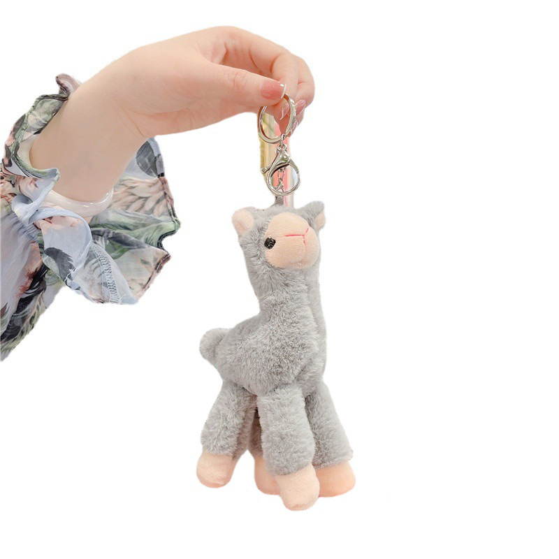 Picture of Cross-border net red cute alpaca pendant cute doll plush toy mini doll bag hanging buckle women's wholesale