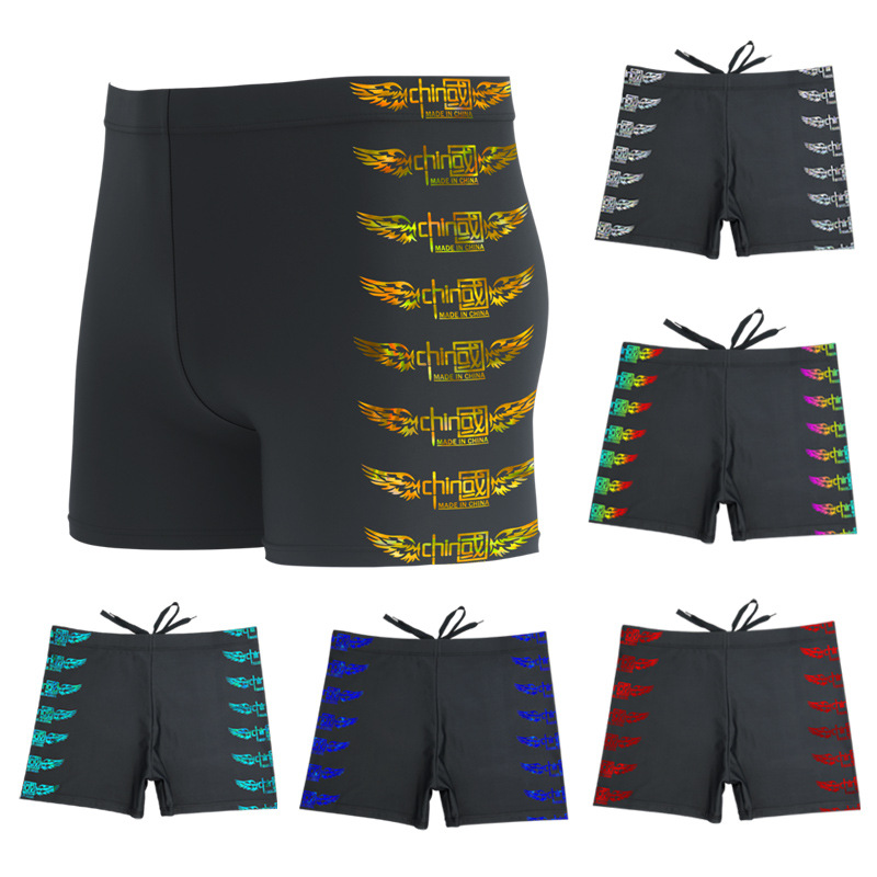 Picture of Factory wholesale boxer swimming trunks men's high waist swimming trunks conservative hot spring beach flame anti-embarrassing sexy tide