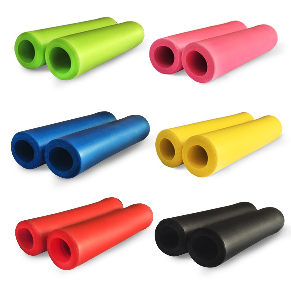 Picture of Silicone Handle Set Mountain Bike Bicycle Handgrip Ultra Light Shock Absorbing Silicone Handle Set Seconds Sponge Handle Set