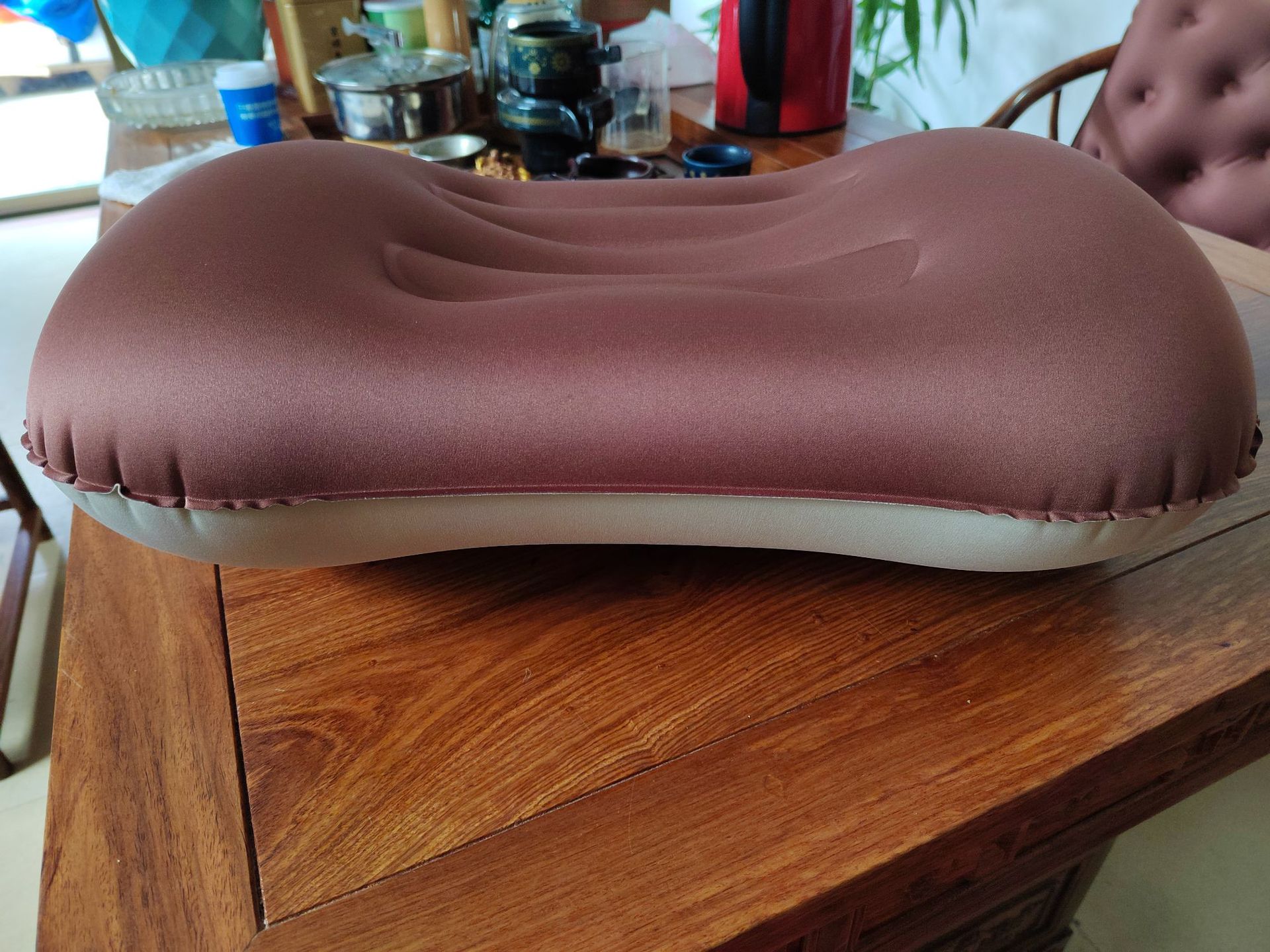 Picture of Sports Outdoor Inflatable Pillow Outdoor Supplies Pillow Protector Neck Pillow Chair Cushion Headrest Office Waist Pillow