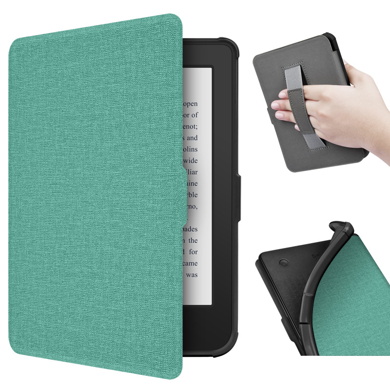 Picture of Applicable to 2022Kobo Clara2E e-book protective cover linen pattern handheld TPU leather case compatible with Tolino