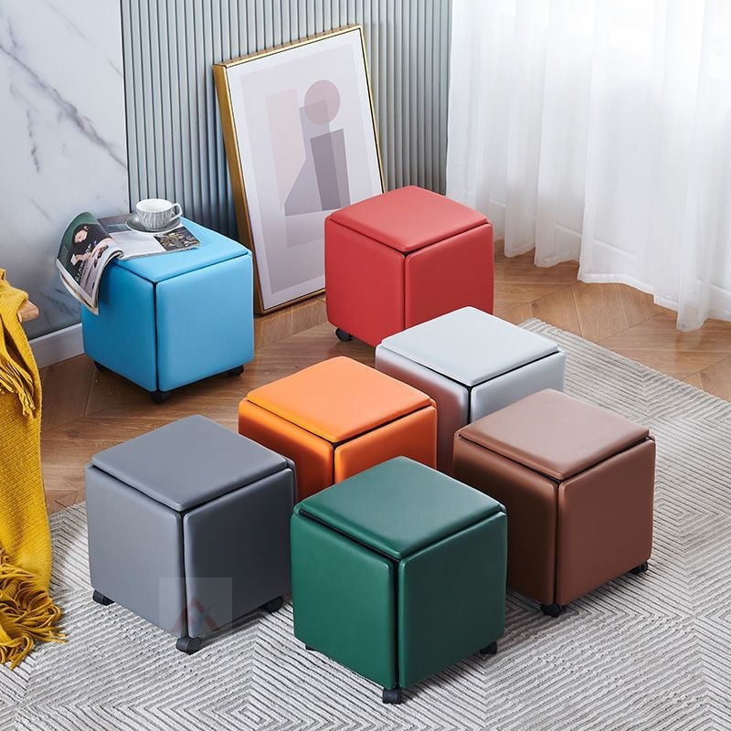 Multifunctional combination storage stool simple five-in-one cube stool small stool home living room sofa Internet celebrity stool five stool