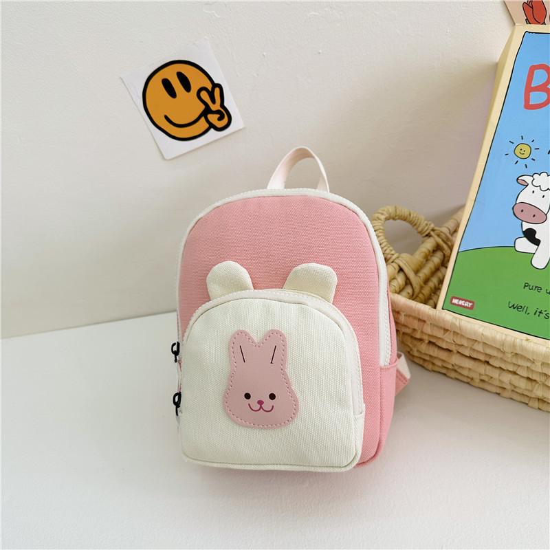 Picture of Cute Cartoon Children's Canvas Backpack New Korean Style Leisure Travel Small Backpack Boys and Girls Kindergarten School Bag
