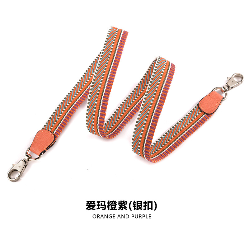 Picture of MHS-F-30H Home 2.5CM Ribbon Vegetable Basket Wide Shoulder Strap Kelly Canvas Bag with Shoulder Crossbody Lightweight