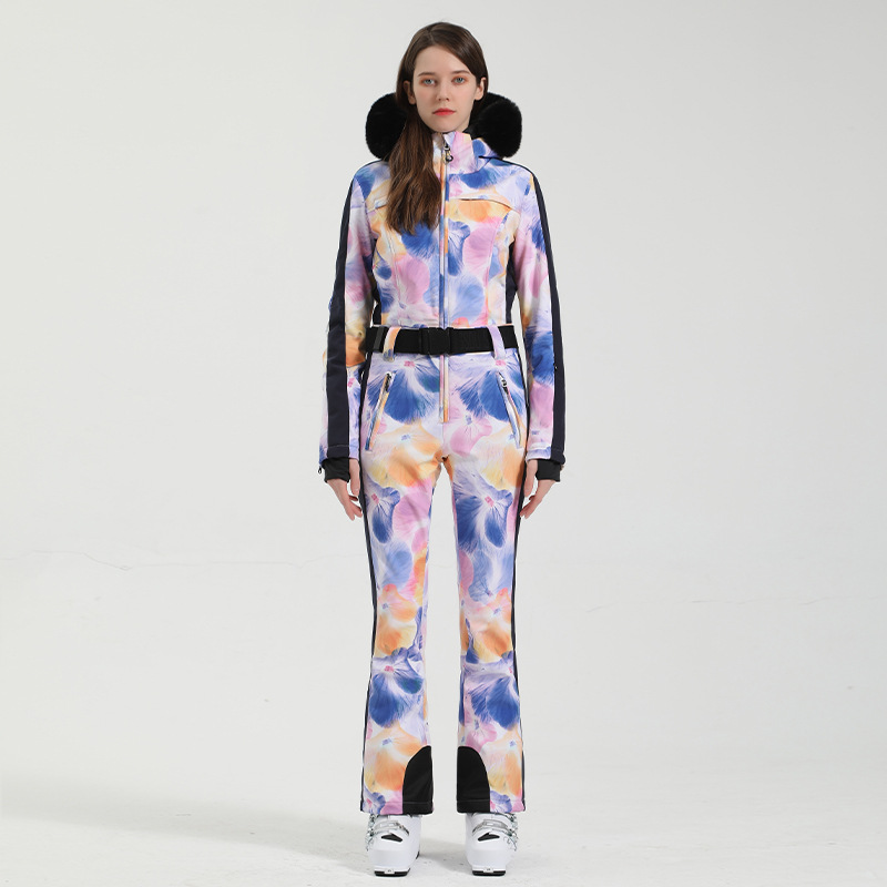 Picture of Professional Double-board Windproof Cross-border Ski Suit Women's Thickened Warm Waterproof Slim-fit Outdoor Ski Suit Women's suit