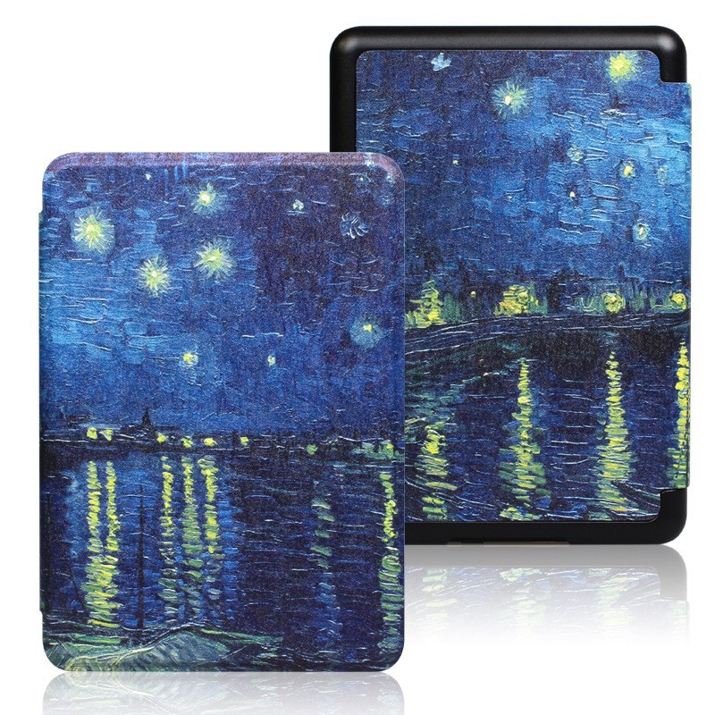 Picture of Spot Suitable for Kindle Protective Case 2016 Entry Version 558 Silk Pattern Painted Protective Case Migu X Leather Case