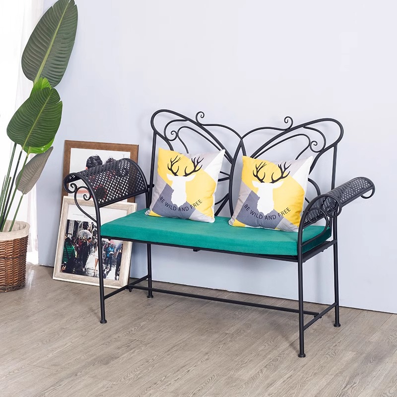 Picture of Cross-border Outdoor Balcony Bench Double Chair Park Chair Iron Sofa Chair Indoor Bench Outdoor Leisure Butterfly Chair