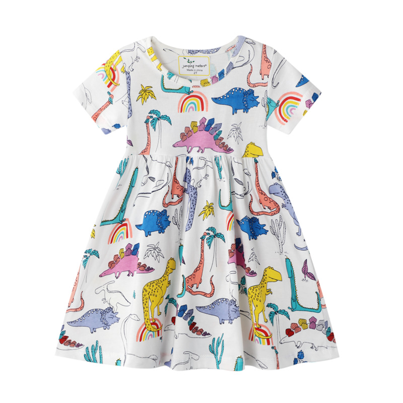 Picture of Girls Patchwork Dress Summer 2025 Fashion Printed Princess Dress European and American Children's Dress Dropshipping