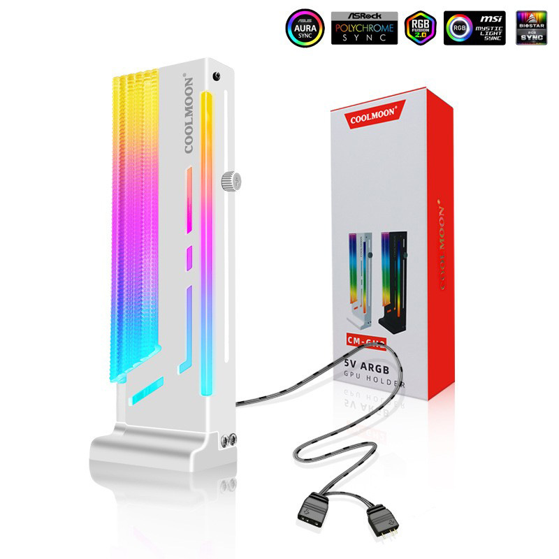 Picture of Computer graphics card companion fixed support desktop mini spiral retractable vertical magnetic suction graphics card bracket