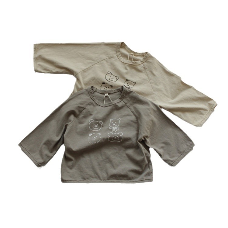 Picture of 2024 Autumn Children's T-Shirt Long Sleeve Children's Bottoming Shirt Korean Style Round Neck Top Boys and Girls Loose Casual