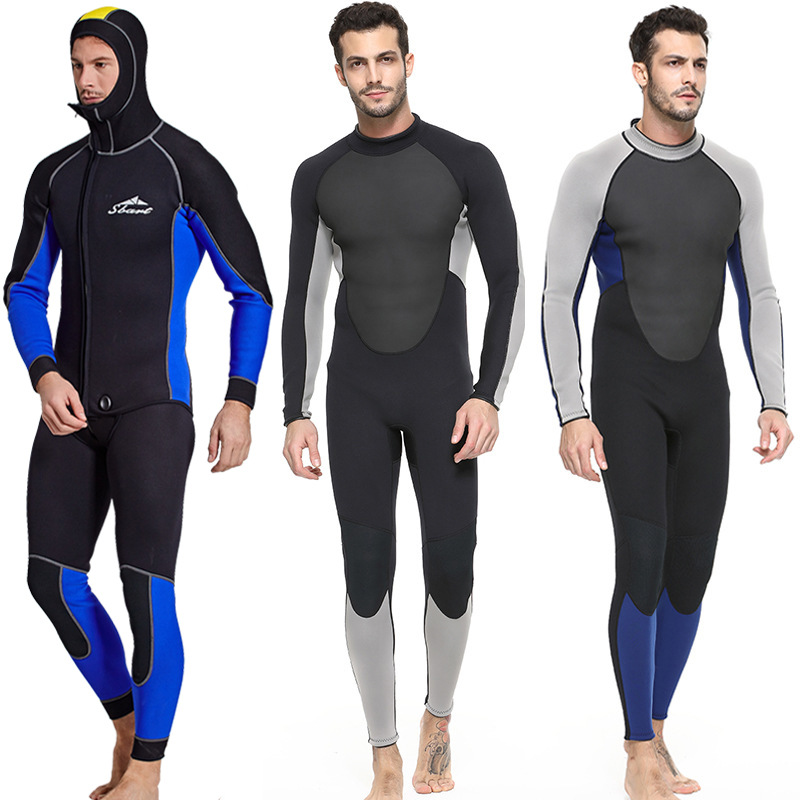 Shark Bart Men's 3mm One-Piece Wetsuit Thickeneded Warm Surfing Suit Jellyfish Suit Snorkeling Suit Clearance Special Price