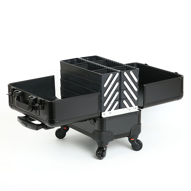 Picture of Professional trolley cosmetic case portable tattoo embroidery special toolbox semi-permanent tattoo tool multi-layer toolbox