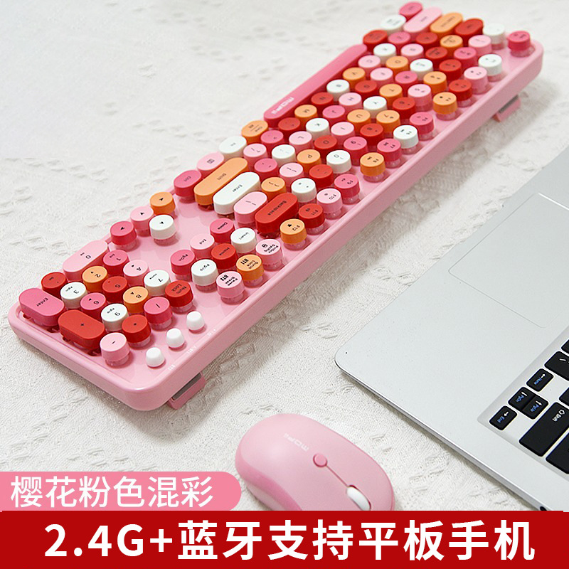 Picture of Ferris hand Sweet keyboard mouse suit Wireless Keyboard mouse mute laptop office 2. 4gusb interface