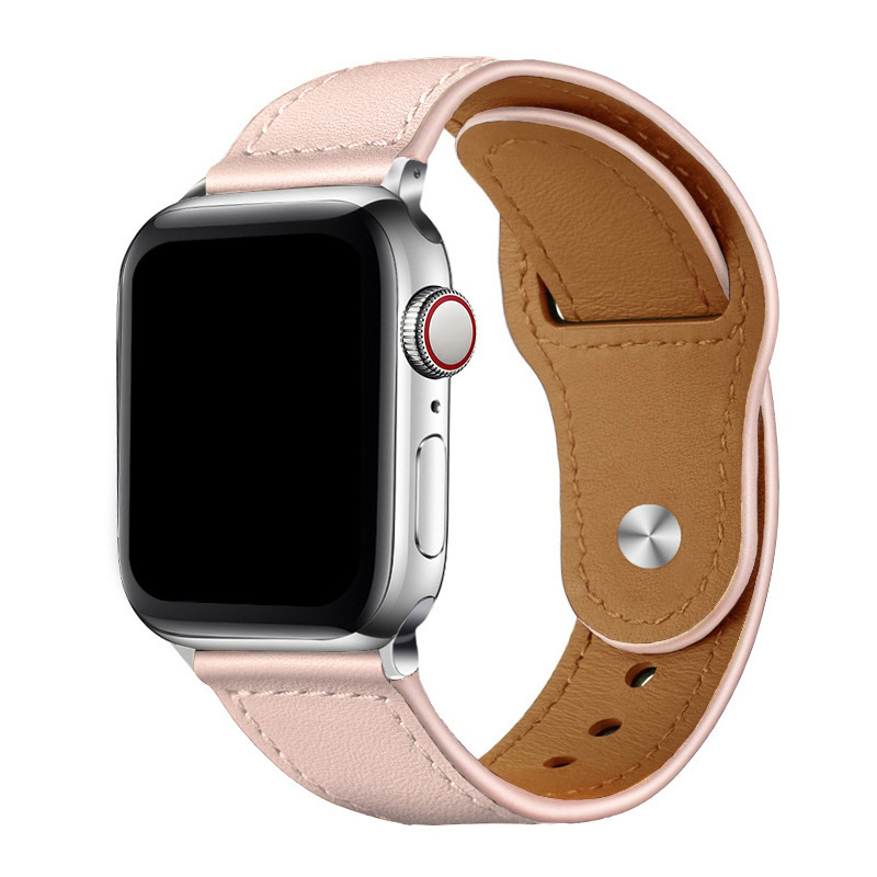 Picture of Suitable for Apple Huawei Watch Strap Applewatch Smart Watch Retro Business First Layer Genuine Leather iWatch Buckle