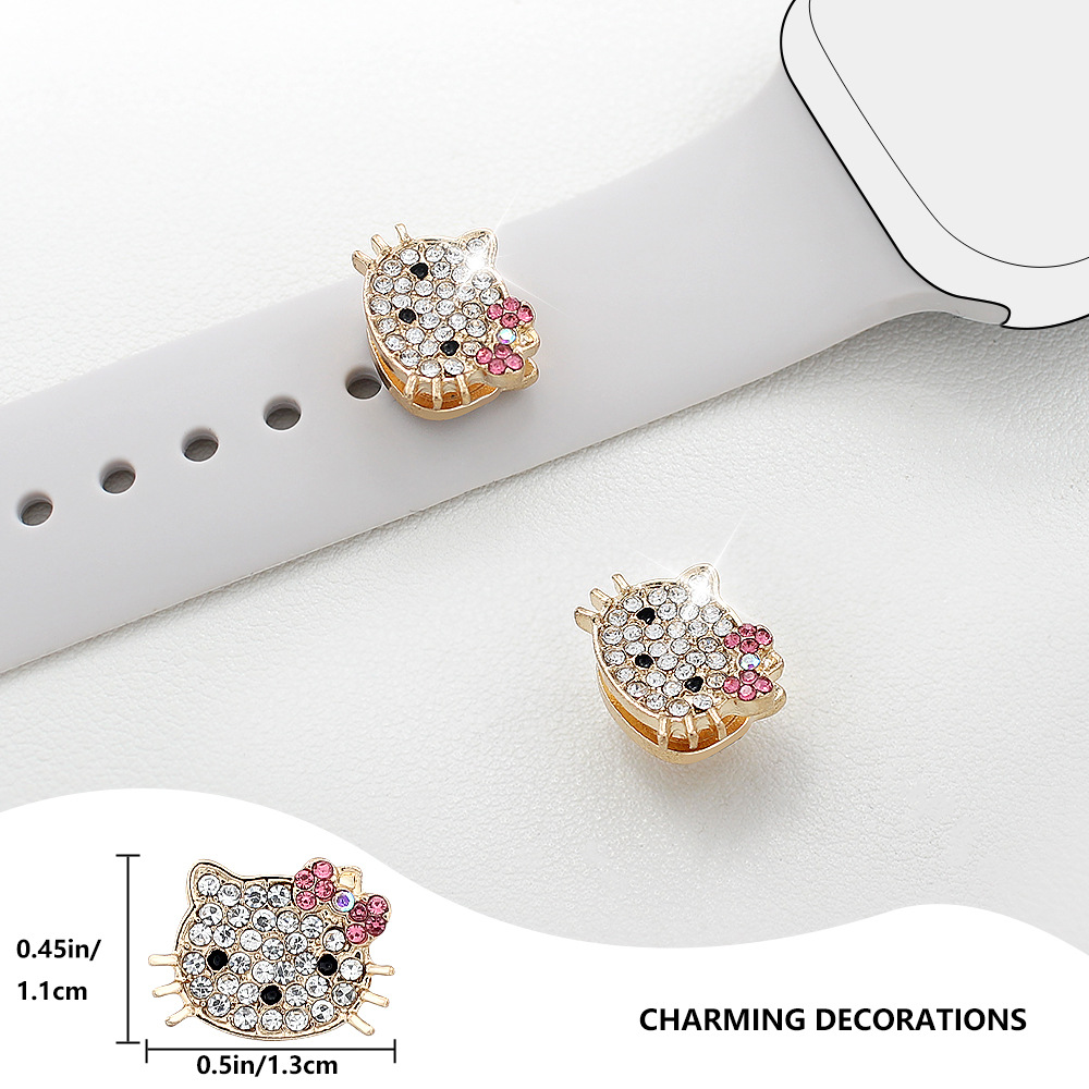Picture of For Apple Watch Strap Decorative Nail Apple Watch Universal Silicone Strap Rotating Windmill Decoration