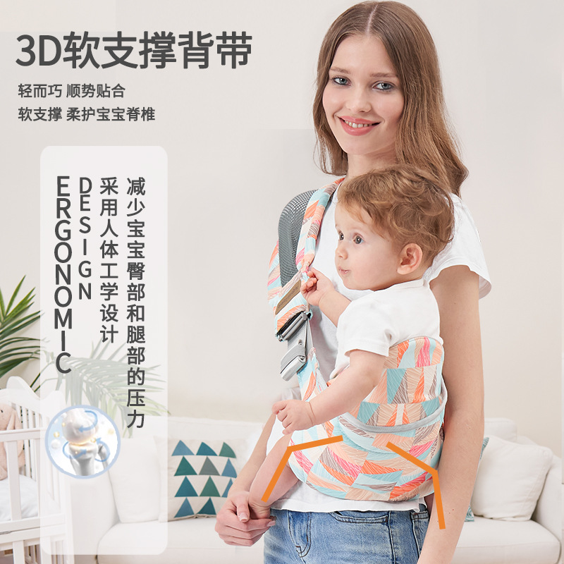 Picture of Baby Holding Artifact Baby Strap Baby Going Out Simple Front Holding Type with Baby Back Baby Small Month Age Holding Baby Free Hands