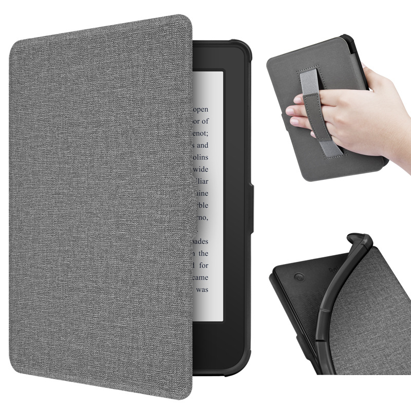 Picture of Applicable to 2022Kobo Clara2E e-book protective cover linen pattern handheld TPU leather case compatible with Tolino