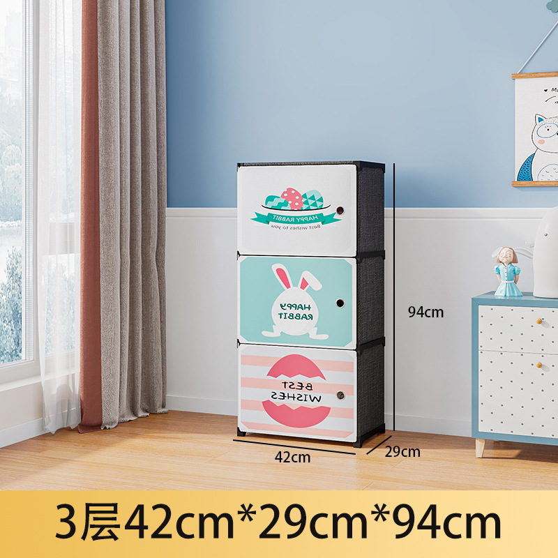 Picture of Installation-Free Children's Wardrobe Baby Baby Clothes Folding Storage Cabinet Household Bedroom Simple Wardrobe Storage Cabinet