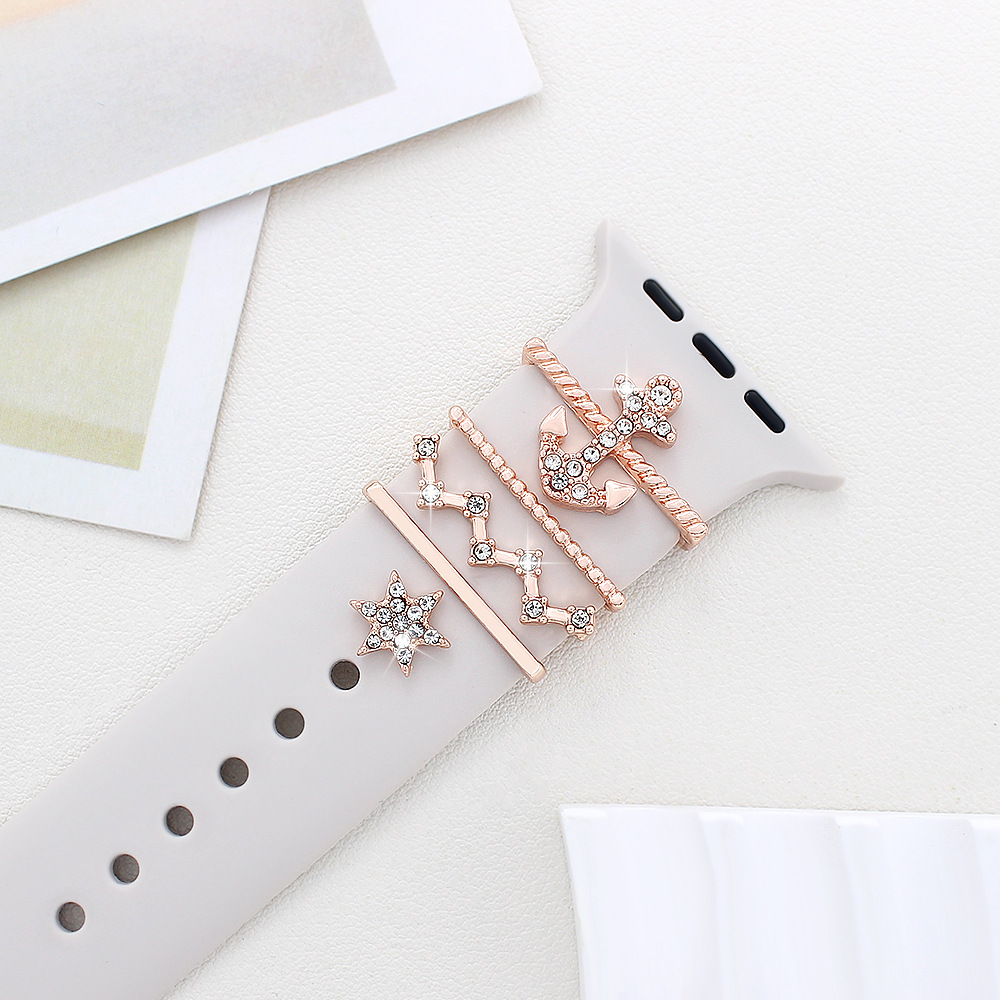 Picture of Applies to Apple Watch Watch Universal Silicone Strap with Diamond Arrow Decoration