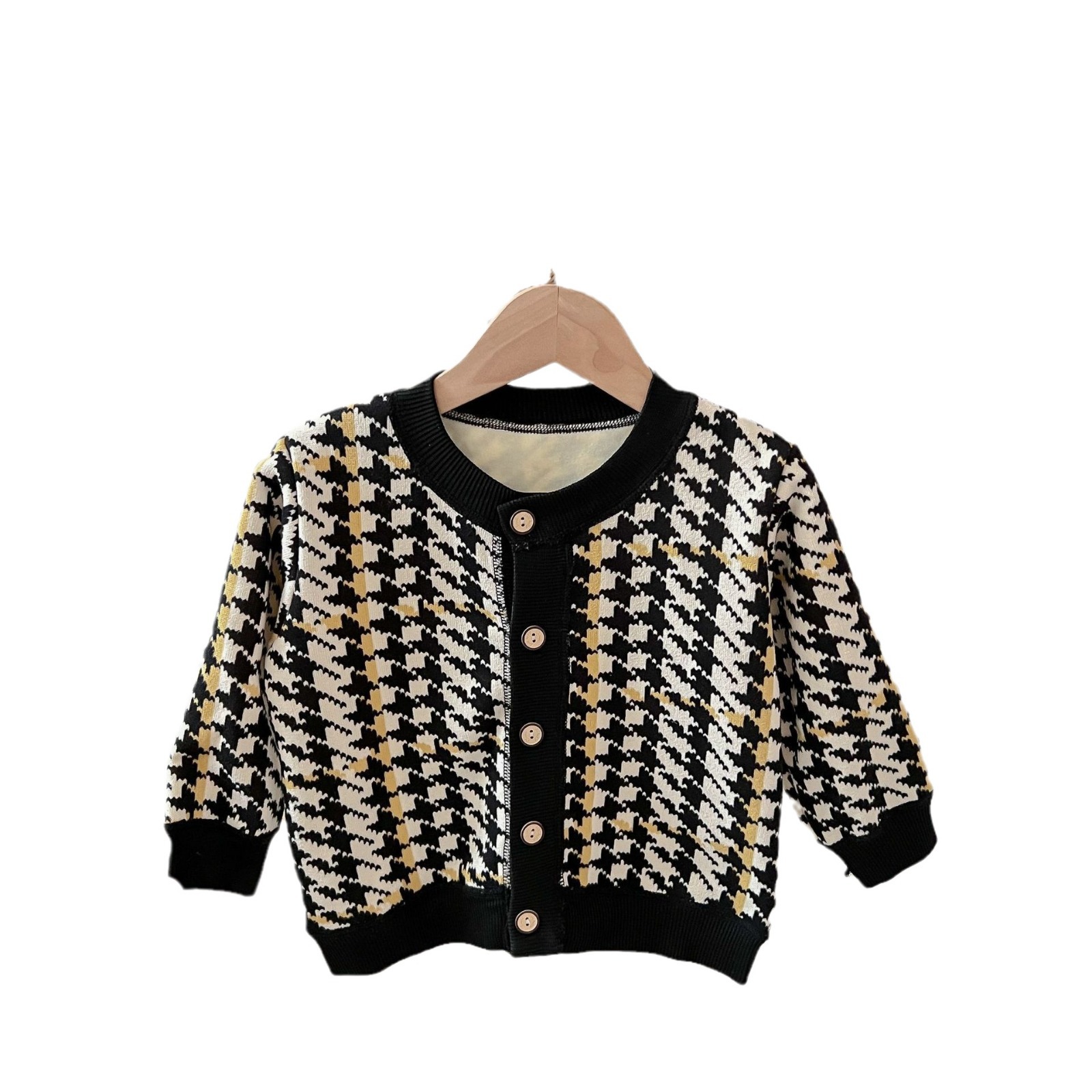 Picture of Autumn and winter new children's clothing boys and girls baby warm cardigan children's clothing all-match knitted coat thick outer wear