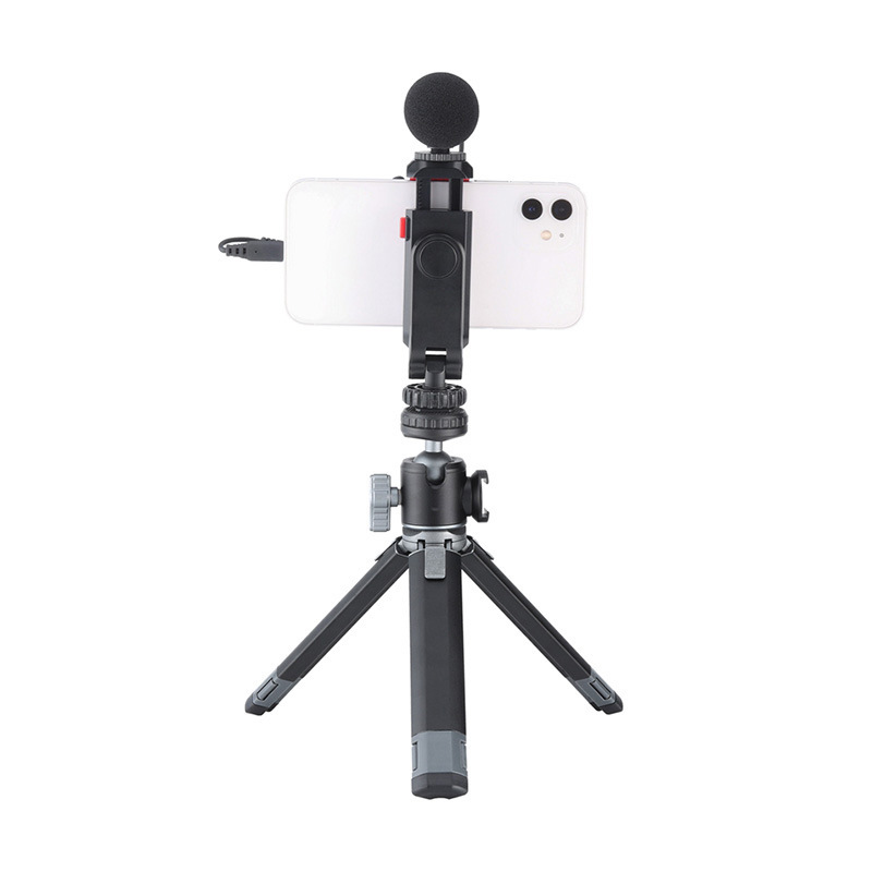 Picture of Mobile phone clip ST-06S double cold boots for SLR camera external horizontal and vertical shooting live hot shoe bracket photography