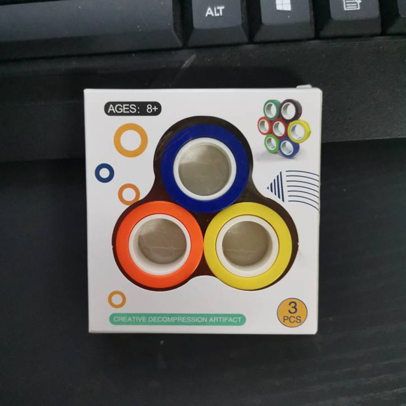Picture of Decompression Toys New and Unique Cross-Border Amazon Magnetic Ring Ring Strong Magnetic Fingertip Spinner Toy Decompression