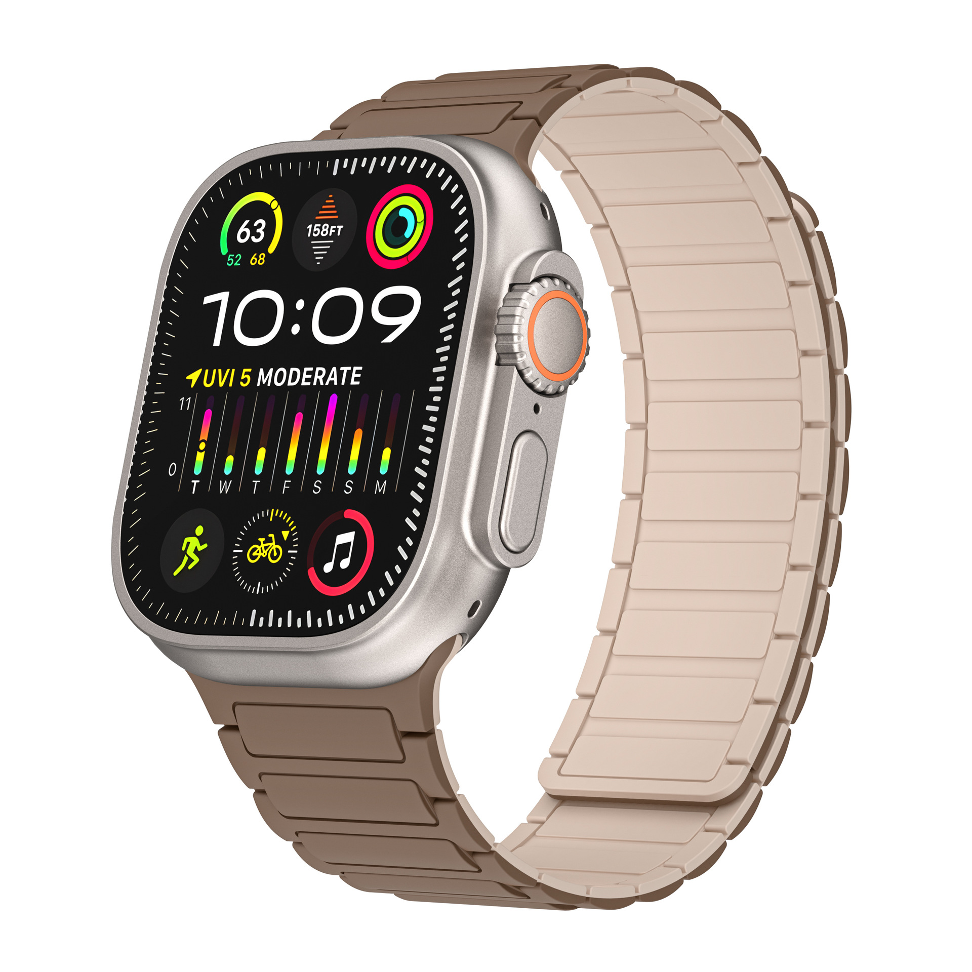 Picture of Suitable for Apple Watch Magnetic Silicone Strap Appleiwatch10 Generation S9U Magnetic Loop Strap Tool Style