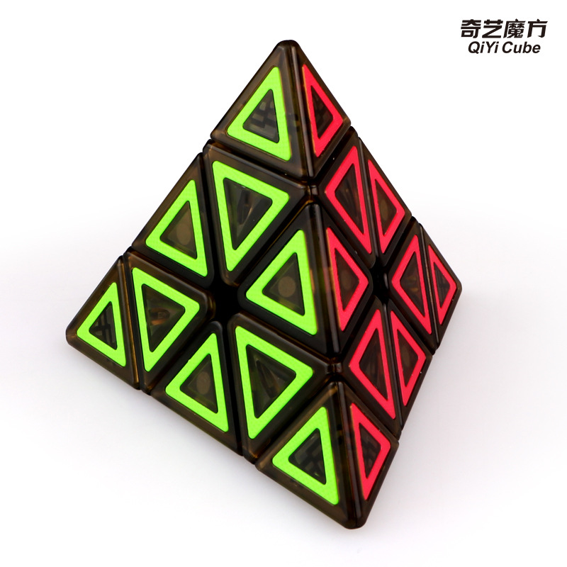 Picture of Qiyi dimension pyramid Rubik's cube level 5 yuan creative square patch triangle pyramid puzzle Rubik's Cube