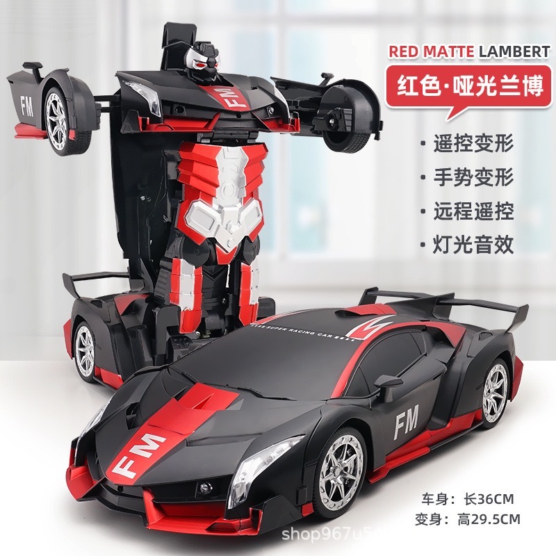 Picture of Gesture sensing one-key deformation remote control car charger electric car robot King Kong racing children's toy car generation